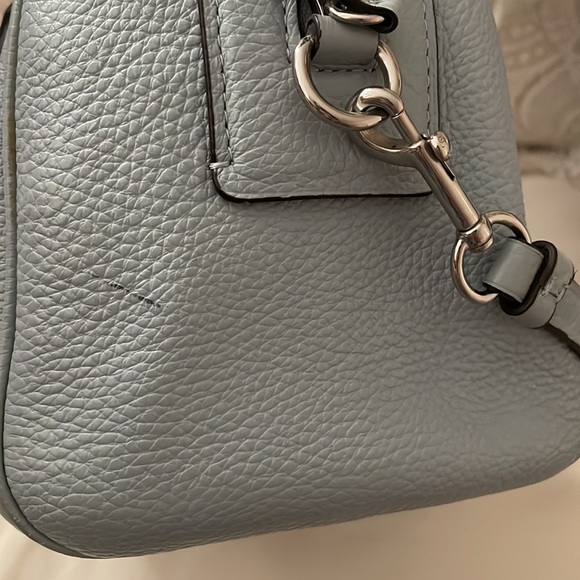 COACH coneflower blue satchel handbag soft LEATHER - Picture 7 of 16